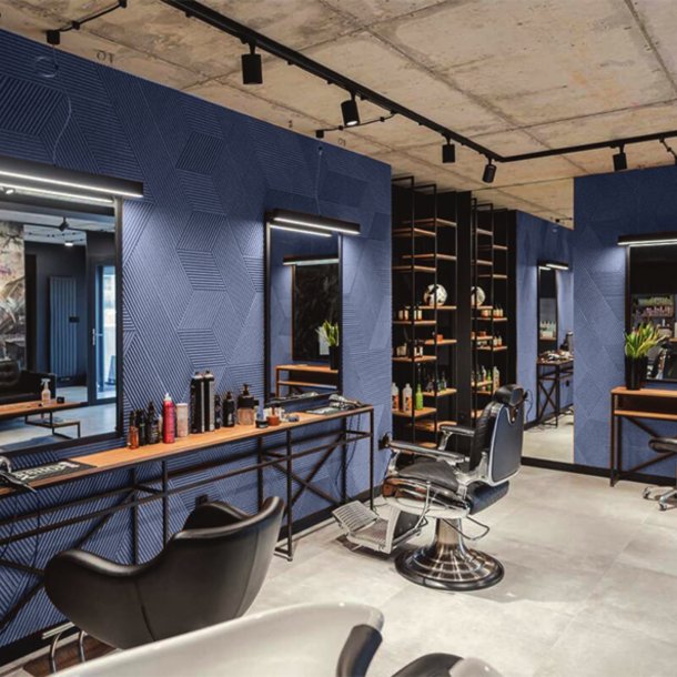 Sughero per pareti BLU SCURO 3D STRIPE