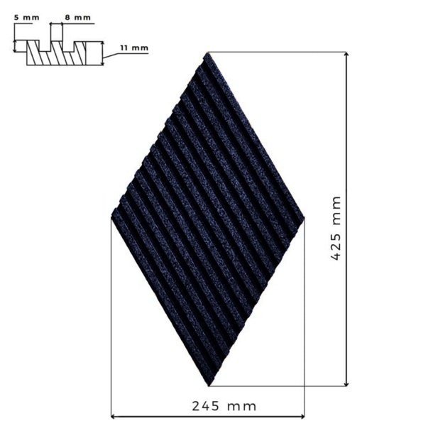 Sughero per pareti BLU SCURO 3D STRIPE