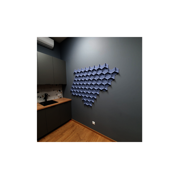 Sughero per pareti BLU SCURO 3D HONEYCOMB