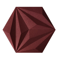Unique and decorative MAROON cork wall tiles 3D LINE