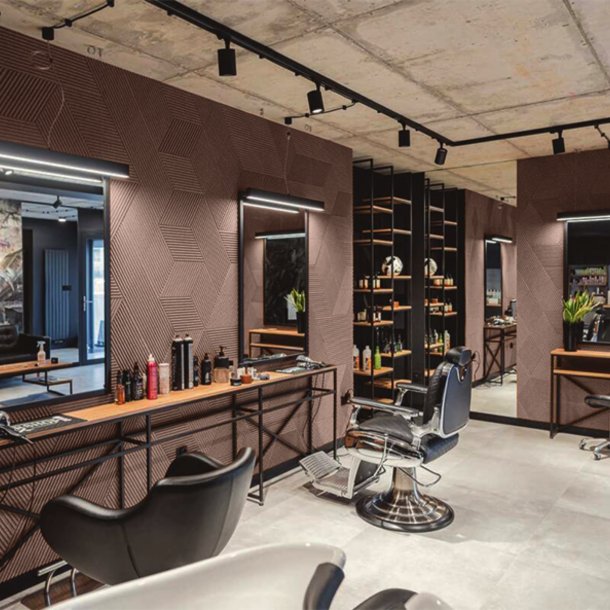 Decoratieve kurkwand BRUIN 3D STRIPE