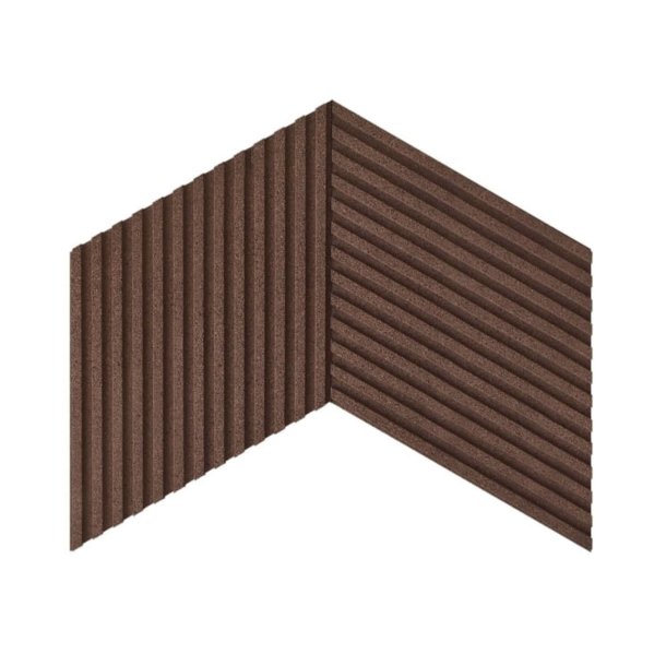 Decoratieve kurkwand BRUIN 3D STRIPE
