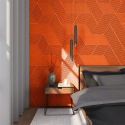 Liege mural ORANGE 3D STRIPE