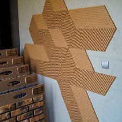 Sughero per pareti NATURALE 3D STRIPE - BESTSELLER!