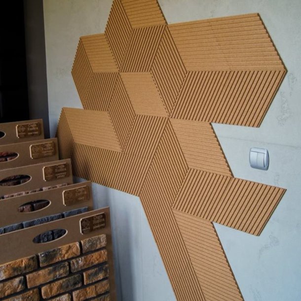 Sughero per pareti NATURALE 3D STRIPE - BESTSELLER!