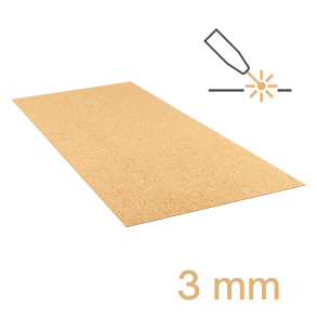 Πλακέτα φελλού αφιερωμένη στην κοπή και χάραξη 3x305x610mm (φελλός αφιερωμένος στην επεξεργασία λέιζ