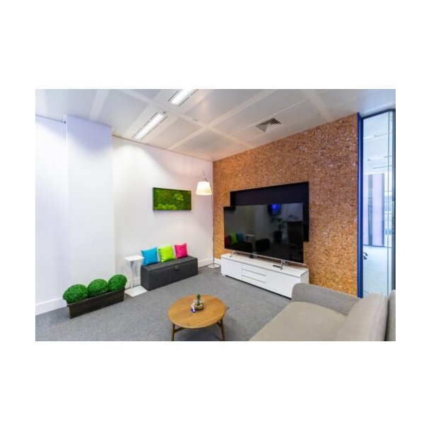 Dekoratīvā korķa sienas segums HAWAI WHITE 3x300x600mm - iepakojums 1,98 m2