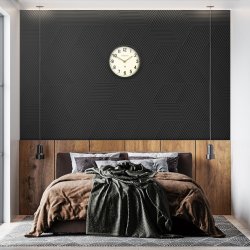 Unique and decorative BLACK (RAL 7021) cork wall tiles 3D STRIPE