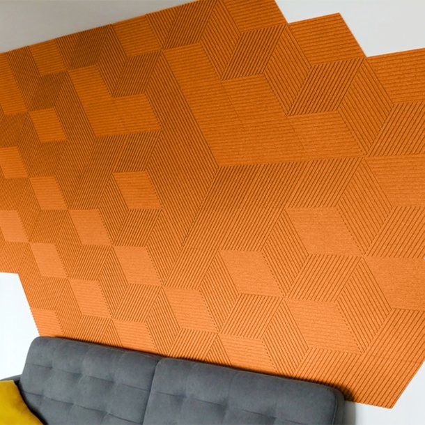 Liege mural ORANGE 3D STRIPE