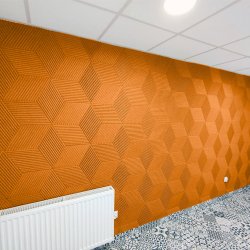 Liege mural ORANGE 3D STRIPE