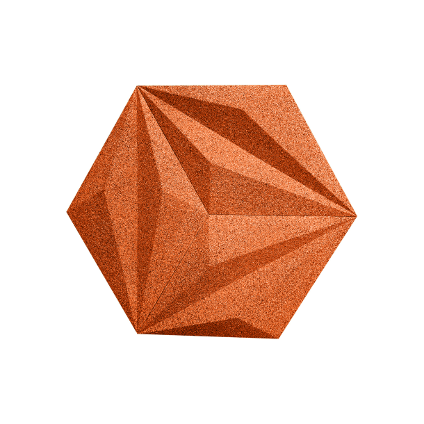 3D LINE ORANGE - dekorative und exklusive Korkwand