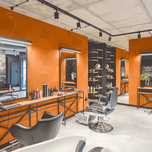 Liege mural ORANGE 3D STRIPE