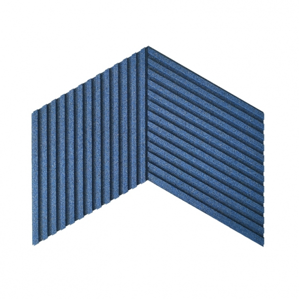 Unique and decorative BLUE cork wall tiles 3D STRIPE