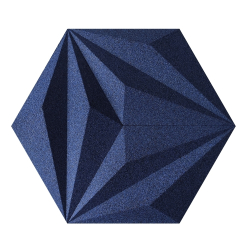 3D LINE DUNKELBLAU - exklusiver und dekorativer Wandkork