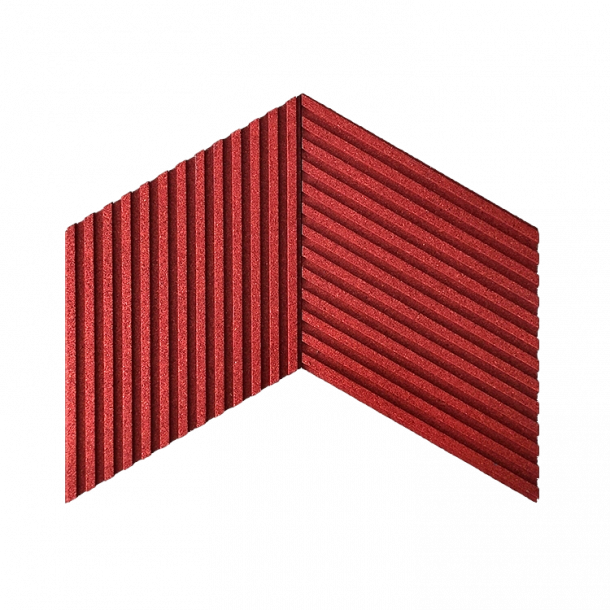Unique and decorative RED cork wall tiles 3D STRIPE