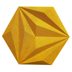 Liege mural JAUNE 3D LINE