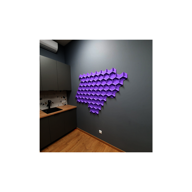 Pluta decorativa VIOLET 3D HONEYCOMB