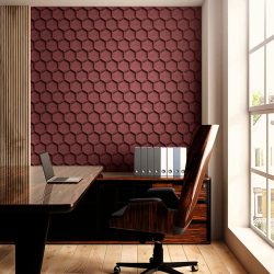 Sughero per pareti MARRONE (RAL 3004) 3D HONEYCOMB