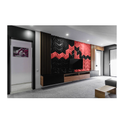 3D LINE ROT - dekorative und exklusive Korkwand