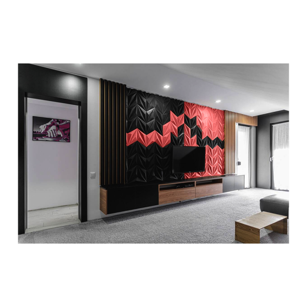 3D LINE ROT - dekorative und exklusive Korkwand