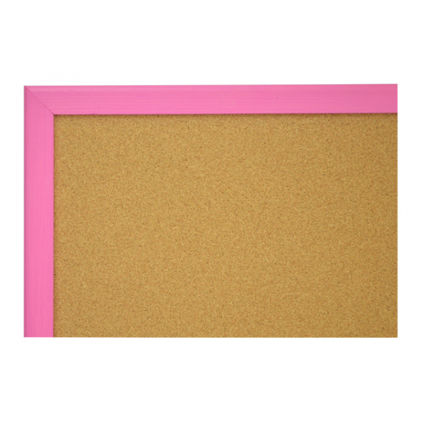 Kurk prikbord 60x90 cm in een RODE houten lijst