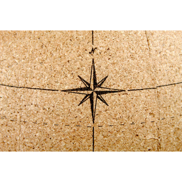 Kleiner schwarzer Kork Globus 14cm - ideal fr einen begeisterten Weltenbummler!