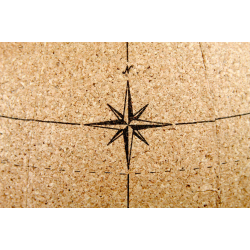 Large black natural cork globe 25cm - perfect for any globetrotter and travel enthusiast!