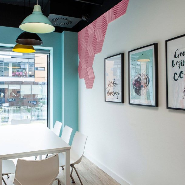 3D STRIPE ROSA PUDER - dekorative und exklusive Korkwand