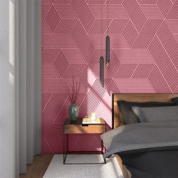 3D STRIPE ROSA PUDER - dekorative und exklusive Korkwand