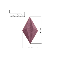 3D LINE ROSA PUDER - dekorative und exklusive Korkwand