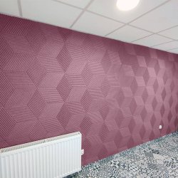 3D STRIPE ROSA PUDER - dekorative und exklusive Korkwand