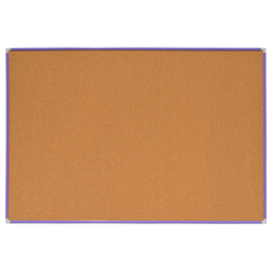Pinnwand Kork 90x120cm in DecoLine Aluminiumrahmen VIOLETT