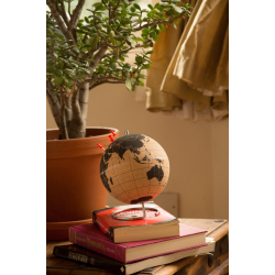 Large black natural cork globe 25cm - perfect for any globetrotter and travel enthusiast!