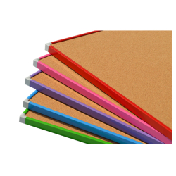 PINK aluminium framed cork display board 90x120cm