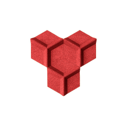 Sughero per pareti ROSSO 3D HONEYCOMB