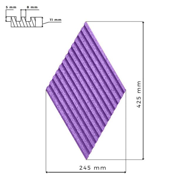 3D STRIPE LILA - dekorative und exklusive Korkwand