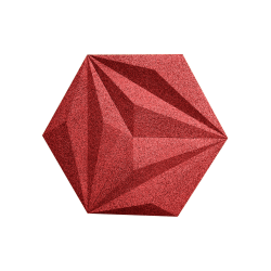 3D LINE ROT - dekorative und exklusive Korkwand