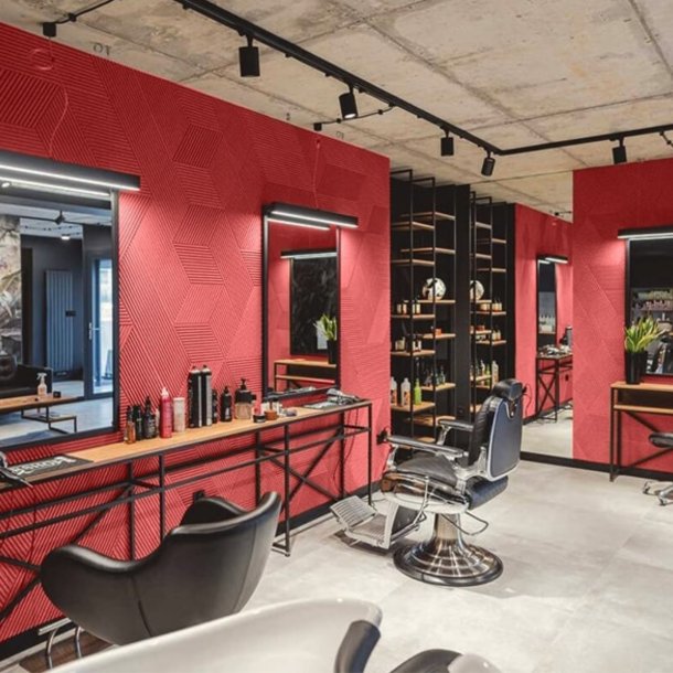 3D STRIPE ROT - exklusiver und dekorativer Wandkork