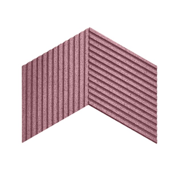 3D STRIPE ROSA PUDER - dekorative und exklusive Korkwand