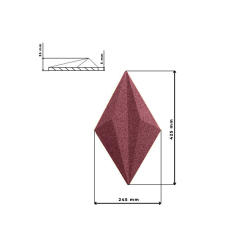 3D LINE ROSA - dekorative und exklusive Korkwand