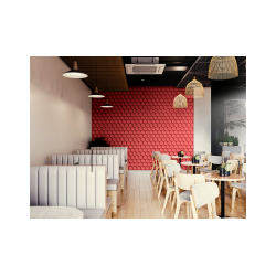 Sughero per pareti ROSSO 3D HONEYCOMB