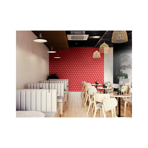 Sughero per pareti ROSSO 3D HONEYCOMB