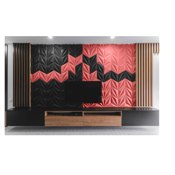 3D LINE ROT - dekorative und exklusive Korkwand