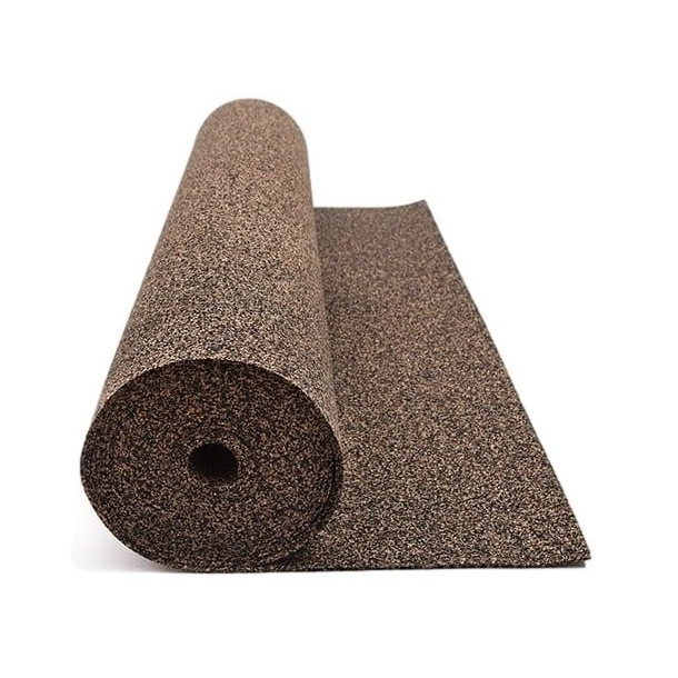 Rubber kurk ondervloer op rol 4mm x 1m x 10m vloerisolatie voor alle soorten vloeren