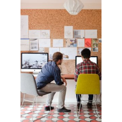 Self adhesive ORANGE cork board wall 10x635x940mm