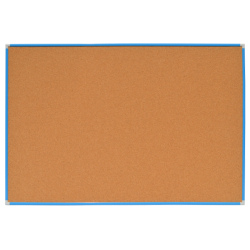 SKY-BLUE aluminium framed cork display board 90x120cm