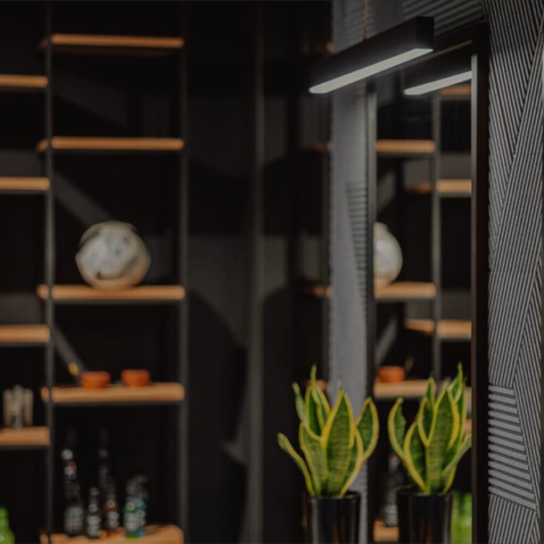 Unique and decorative BLACK (RAL 7021) cork wall tiles 3D STRIPE