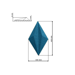 3D LINE T&Uuml;RKIS - dekorative und exklusive Korkwand