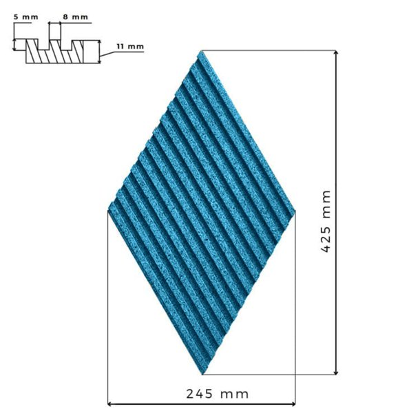 Liege mural TURQUOISE 3D STRIPE