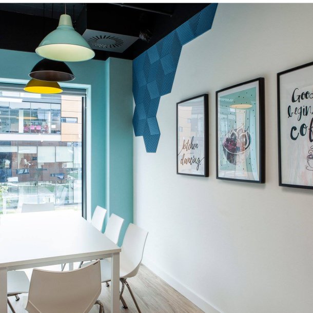 Liege mural TURQUOISE 3D STRIPE